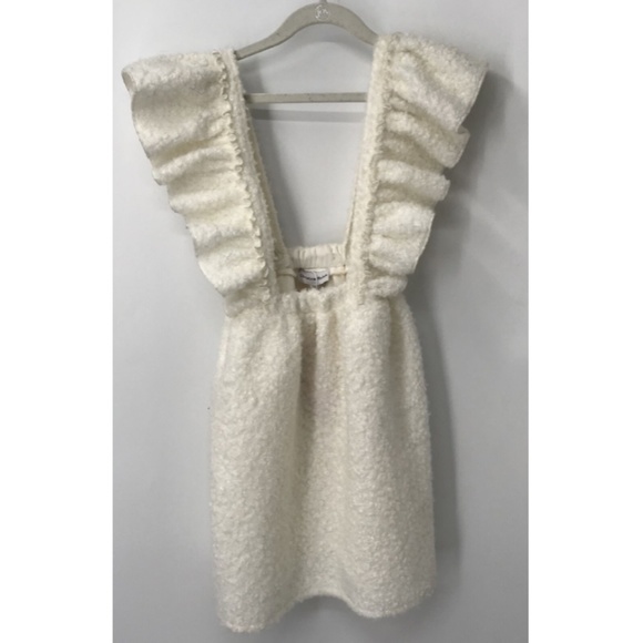 Christina Rohde girls off-white boiled wool fuzzy skirt jumper NWT sz 7y - Picture 1 of 5